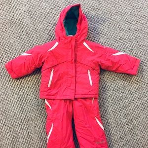 Columbia 2t snow coat and bib set
